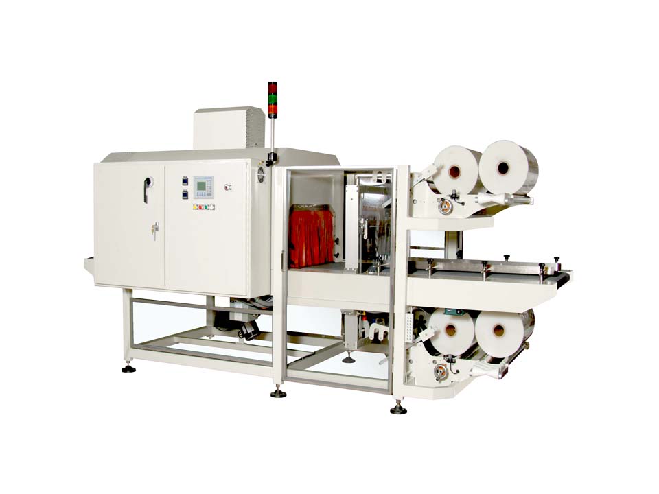 InLine Sleeve Wrapper Intermittent Motion Shrink Wrap Boxes, Trays